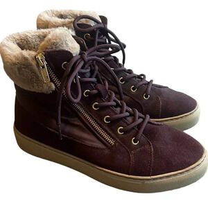 Cougar Dublin Water Proof Lace Up High Top Shoes Ankle Boots Fur Size 7 Women's